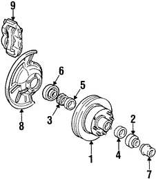 Foto de Tapa de Polvo de Rodamiento Original para Ford Marca FORD N�mero de Parte C8TZ1131C
