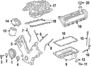 Foto de Cubierta de Correa del Tiempo Original para Ford Lincoln Marca FORD Nmero de Parte 2L3Z6019BA