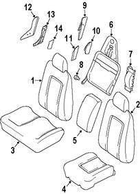 Foto de Respaldo completo de Asiento Original para Ford Expedition 2003 Marca FORD Nmero de Parte 2L1Z7860136BAA