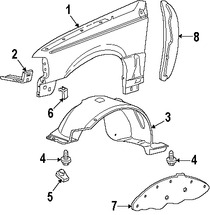 Foto de Guardafango Original para Ford Ranger Marca FORD N�mero de Parte 5L5Z16005A