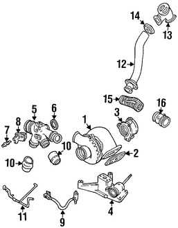 Foto de Turbo Original para Ford F-250 Super Duty Ford F-350 Super Duty Ford Excursion Marca FORD Remanufacturado N�mero de Parte F81Z6K682BARM