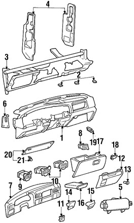 Foto de Guantera Original para Ford Excursion Ford F-250 Super Duty Ford F-350 Super Duty Marca FORD N�mero de Parte YC3Z2506024AAA