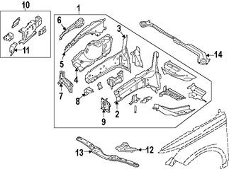 Foto de Refuerzo del protector del Guardafangos Original para Ford Escape Ford C-Max   Lincoln Marca FORD Nmero de Parte CV6Z78101A23A