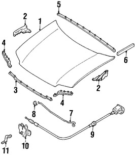 Foto de Cable Abre Capo Original para Ford Escape 2003 2001 2002 2004 Marca FORD N�mero de Parte YL8Z16916AA