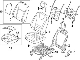 Foto de Reposacabezas Original para Ford Escape Ford C-Max Marca FORD Nmero de Parte CJ5Z78611A08CC