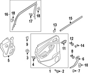 Foto de Bisel de Switch de Vidrio Electrico Original para Ford Escape Ford C-Max Marca FORD N�mero de Parte CJ5Z78224A34AA