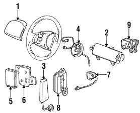 Foto de Sensor de impacto del Air Bag Original para Lincoln Blackwood 2002 Marca FORD Nmero de Parte 2C6Z14B345AA