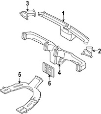 Foto de Ducto de Aire del Panel de Instrumentos Original para Ford Escape Mercury Mariner Marca FORD Nmero de Parte 5L8Z18490AA