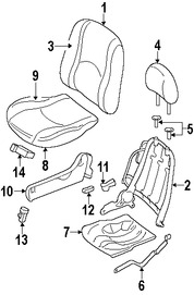 Foto de Manilla de Ajuste de Reclinacion Asiento Trasero Original para Ford Escape 2005 2006 2007 Mercury Mariner 2006 2007 Marca FORD Nmero de Parte 5L8Z7861737AAB