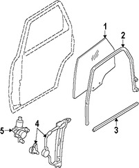 Foto de Cristal de Puerta Original para Mercury Mariner Ford Escape Marca FORD Nmero de Parte 5L8Z7825712AA