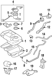 Foto de Unidad Emisora del Tanque de Combustible Original para Ford Escape 2008 Mercury Mariner 2008 Marca FORD Nmero de Parte 7M6Z9A299A