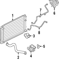 Foto de Brida de Drenaje de Refrigerante de Motor Original para Ford Mercury Marca FORD Nmero de Parte 6S4Z8K556A