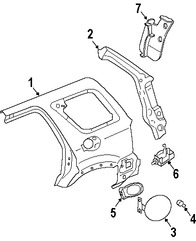 Foto de Guarda lodo Original para Mercury Mariner Ford Escape Marca FORD N�mero de Parte YL8Z16A550BA