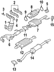 Foto de Empacadura del Conector del Tubo de Escape Original para Mercury Mariner 2008 Ford Escape 2003 2001 2002 2004 2008 Marca FORD Nmero de Parte YL8Z9450AA