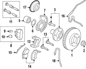 Foto de Tornillo de Caliper de Freno Original para Ford Escape Mercury Mariner Marca FORD Nmero de Parte W708519S439