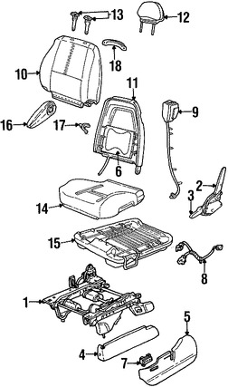 Foto de Switch de Memoria de Asiento Original para Ford Windstar 1999 2000 2001 2002 2003 Marca FORD N�mero de Parte XF2Z14A701AA