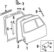 Foto de Soporte Elevacin Puerta Trasera Original para Lincoln Navigator Marca FORD Nmero de Parte 9L7Z78406A10A