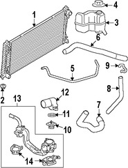 Foto de Manguera de Rebose Refrigerante de Motor Original para Ford Expedition 2007 2008 Lincoln Navigator 2007 2008 Marca FORD Nmero de Parte 7L1Z8075B
