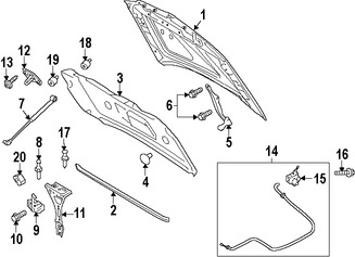 Foto de Cable Abre Capo Original para Lincoln Navigator Ford Expedition Marca FORD Nmero de Parte 7L1Z16916B