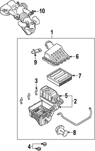 Foto de Arandela de la carcasa del filtro de aire Original para Ford Lincoln Marca FORD Nmero de Parte 7L1Z9P686A