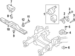 Foto de Montura de Transmisin Automtica Original para Ford Expedition Ford F-150 Lincoln Navigator Marca FORD Nmero de Parte 9L3Z6068B