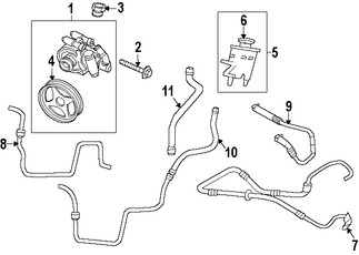 Foto de Terminal Linea de Presin Direccin Hidrulica Original para Ford Lincoln Marca FORD Nmero de Parte F5RZ3R608B