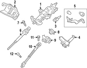 Foto de Eje de Columna de Direccin Original para Lincoln Navigator Ford Expedition Ford F-150 Marca FORD Nmero de Parte 7L1Z3E751A