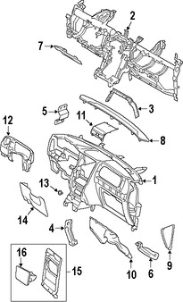 Foto de Cubierta de Panel de Instrumentos Original para Lincoln Navigator 2007 2008 2009 2010 Marca FORD Nmero de Parte 7L7Z7804459AB