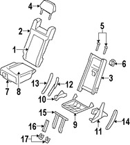 Foto de Cojin de respaldo de Asiento Original para Ford Expedition Lincoln Navigator Marca FORD Nmero de Parte 7L1Z7866800A