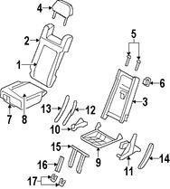 Foto de Bastidor de Asiento Original para Lincoln Navigator Ford Expedition Marca FORD N�mero de Parte 7L1Z7863160A