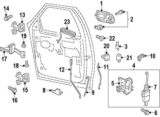 Foto de Clip del Botn de Puerta Original para Lincoln Navigator Ford Expedition Marca FORD Nmero de Parte 7L1Z7821952A