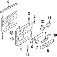Foto de Panel Interior de Puerta Original para Lincoln Navigator Marca FORD N�mero de Parte 7L7Z7823942AA