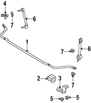 Foto de Barra Estabilizadora de Suspensin Original para Lincoln Navigator Ford Expedition Marca FORD Nmero de Parte 8L1Z5A772C