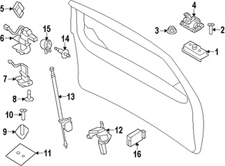 Foto de Manilla Puerta Trasera Original para Lincoln Navigator Marca FORD Nmero de Parte 8L7Z7843400A