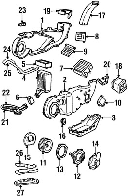 Foto de Nucleo del evaporador del aire acondicionado Original para Ford Expedition Ford Excursion Lincoln Navigator Marca FORD Nmero de Parte 4L1Z19860CA