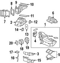 Foto de Conjunto del recipiente y el nucleo del evaporador Original para Mercury  2004 2005 Ford Freestar 2004 2005 Marca FORD Nmero de Parte 5F2Z19B555FA