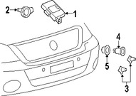 Foto de Sensor de ayuda para Estacionar Original para Ford Escape Mercury  Mercury Mariner Marca FORD Nmero de Parte 4F2Z15K859AAA