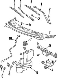 Foto de Varillas de Limpiaparabrisas Original para Ford Windstar Ford Freestar Mercury Marca FORD Nmero de Parte 1F2Z17566AA