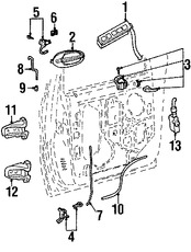 Foto de Clip del Botn de Puerta Original para Ford Mercury Lincoln Marca FORD Nmero de Parte E83Z5421952B