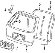 Foto de Puerta Trasera Original para Ford Freestar Mercury Marca FORD N�mero de Parte 6F2Z1740010B