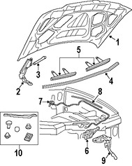 Foto de Panel de Cap Original para Lincoln Aviator 2003 2004 2005 Marca FORD Nmero de Parte 3C5Z16612CA