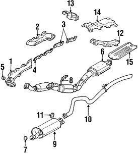 Foto de Sujetador Sistema de Escape Original para Ford Explorer Mercury Mountaineer Lincoln Aviator Marca FORD Nmero de Parte 1L2Z5A262DA