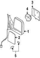 Foto de Cristal de espejo de la puerta Original para Lincoln Aviator 2003 2004 2005 Marca FORD Nmero de Parte 2C5Z17K707AA