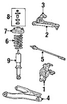 Foto de Buje Puntal De Suspensin Original para Lincoln Aviator 2003 2004 2005 Marca FORD Nmero de Parte 4C5Z18198BA