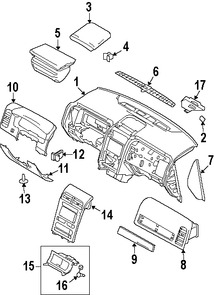 Foto de Cubierta de Panel de Instrumentos Original para Lincoln MKX 2008 Marca FORD Nmero de Parte 8A1Z7804338DB