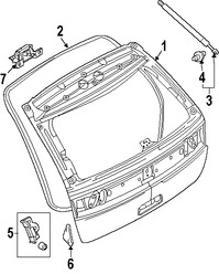 Foto de Soporte Elevacin Puerta Trasera Original para Lincoln MKX 2007 2008 2009 2010 Marca FORD Nmero de Parte 7A1Z78406A10B