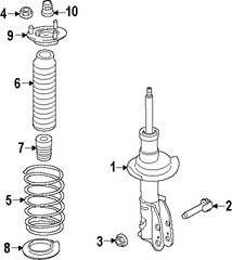 Foto de Puntal de suspensin Original para Ford Edge Lincoln MKX Marca FORD Nmero de Parte BT4Z18124C