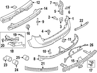 Foto de Guardasalpicaduras del parachoques Original para Ford Edge Lincoln MKX Marca FORD N�mero de Parte 7T4Z78280A03AA