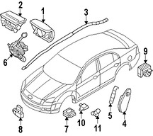 Foto de Airbag de Asiento Original para Mercury Milan 2009 2010 2008 Ford Fusion 2008 2009 2010 Marca FORD N�mero de Parte 8E5Z54611D10AA