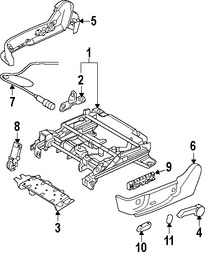 Foto de Manilla de Ajuste de Reclinacion Asiento Trasero Original para Ford Fusion Mercury Milan Marca FORD Nmero de Parte 6E5Z5461198AAD